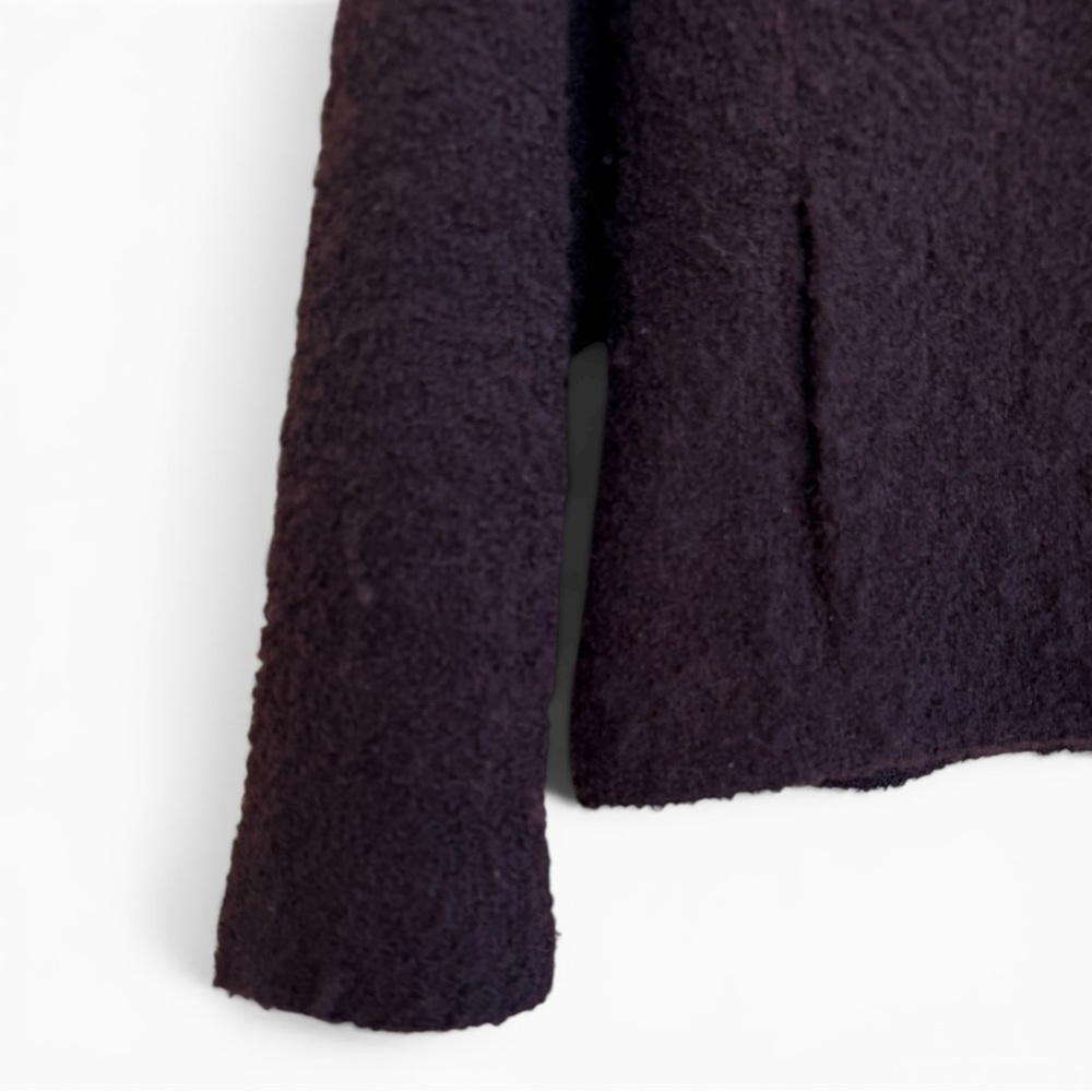 Eileen Fisher Italian Fabric Wool‎ Blend Bouclé Shawl Collar Jacket Blazer M - Picture 4 of 8